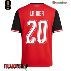 Austria Konrad Laimer #20 Prima Maglia Bambino Mondiali 2026 Manica Corta (+ Pantaloni corti)